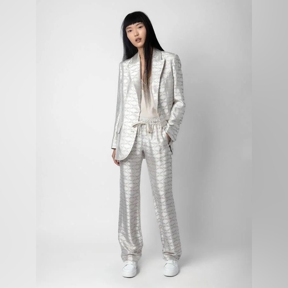 Zadig&Voltaire White Silver Wings Jacquard Blazer, NWT, $748MSRP - Picture 5 of 10